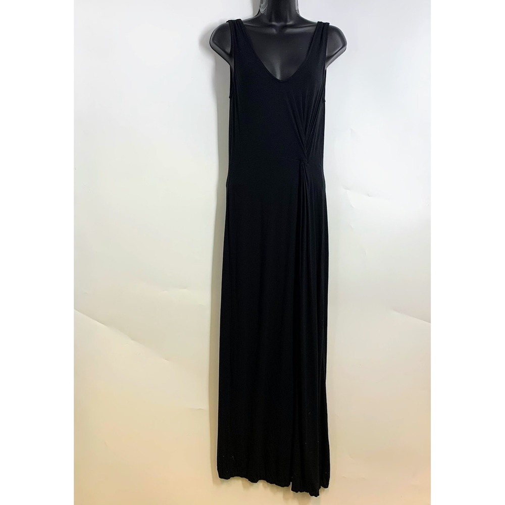Tommy Bahama Women's Black Sleeveless V Neck Twist Front Maxi‎ Dress Size S